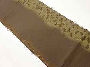 縞に蝶模様織出し袋帯